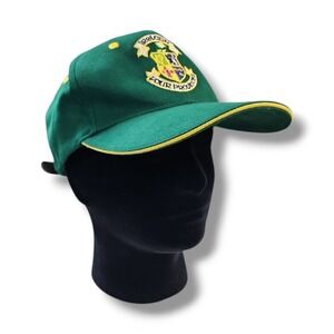 Ireland Four Provinces Embroidered Green Adjustable Leather Strap Hat Cap